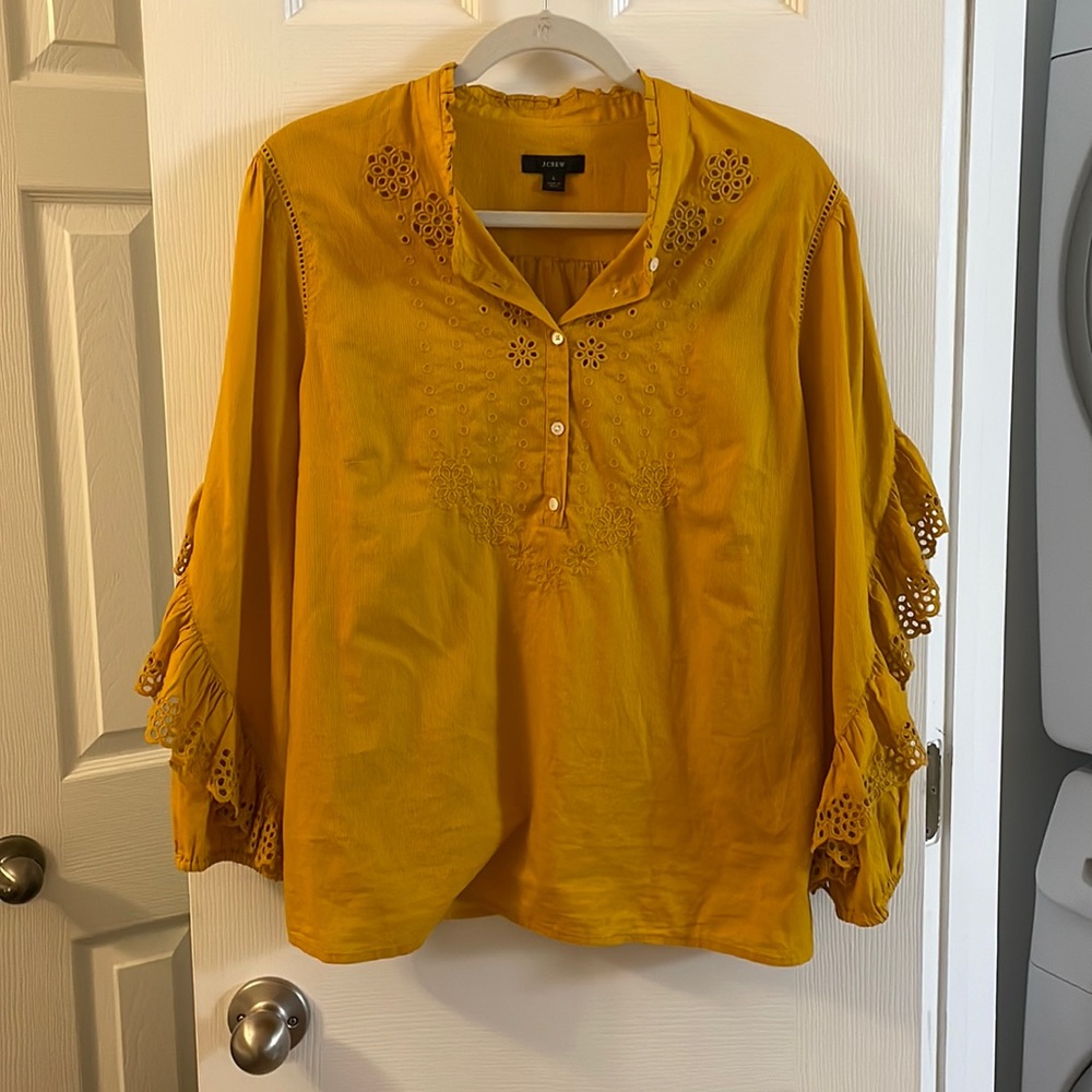 Yellow J Crew Top